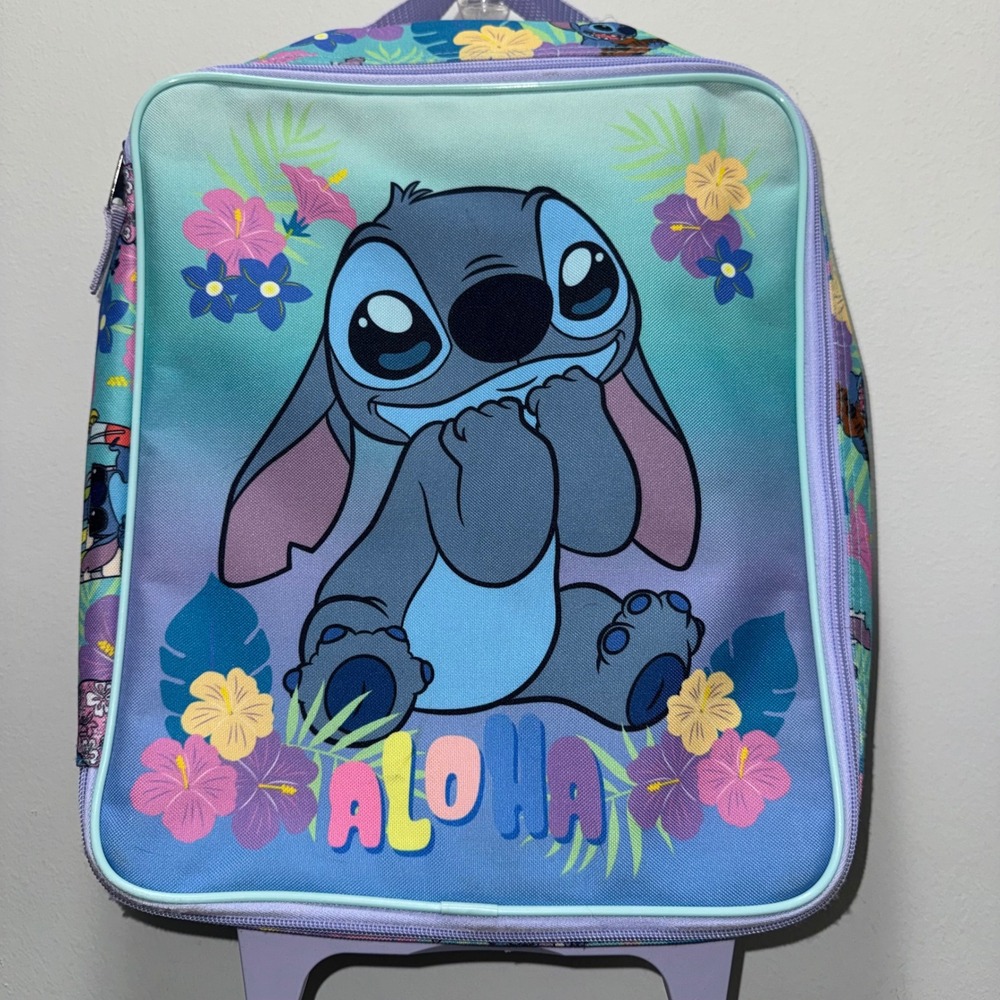 Disney Lilo & Stitch Aloha Kids Rolling Suitcase Bioworld Tropical Carry On‎